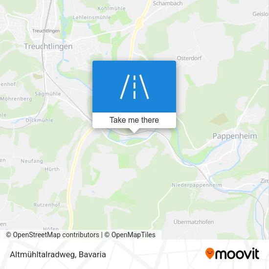 Карта Altmühltalradweg
