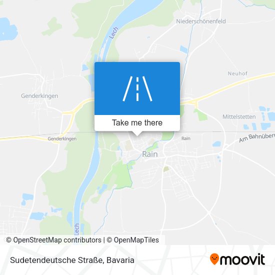Sudetendeutsche Straße map