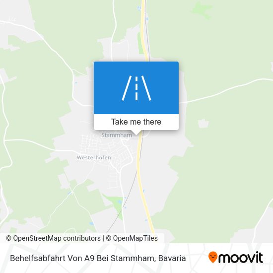 Behelfsabfahrt Von A9 Bei Stammham map