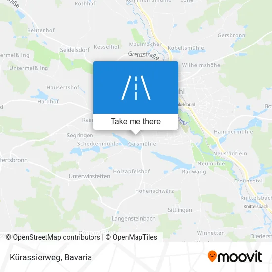 Карта Kürassierweg