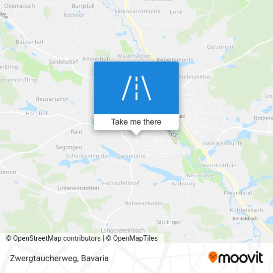 Карта Zwergtaucherweg