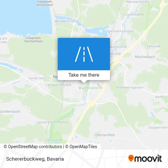 Schererbuckweg map
