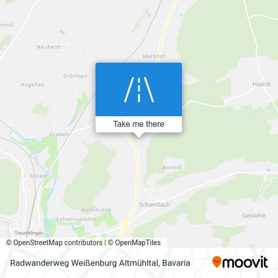 Radwanderweg Weißenburg Altmühltal map