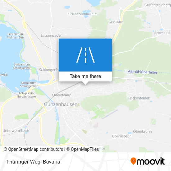 Карта Thüringer Weg