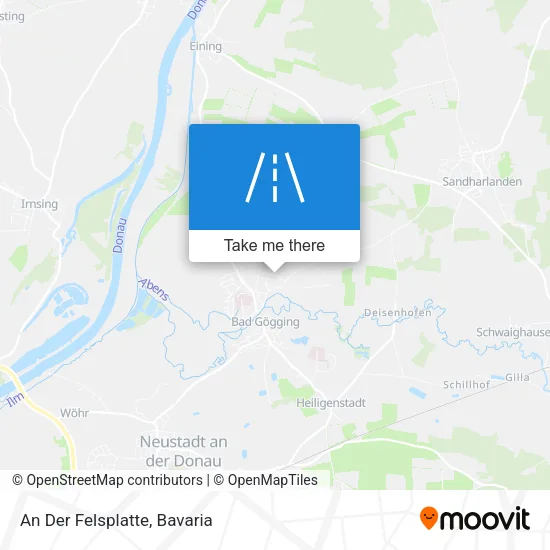 Карта An Der Felsplatte