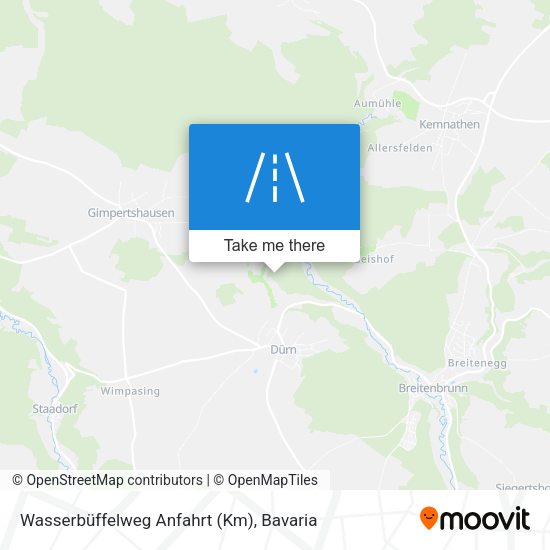 Wasserbüffelweg Anfahrt (Km) map