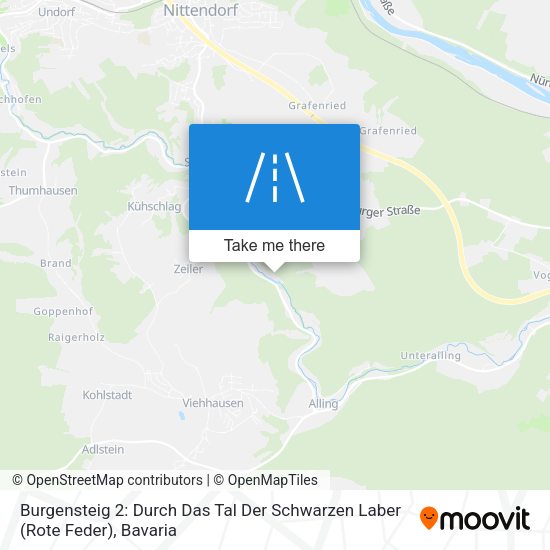 Burgensteig 2: Durch Das Tal Der Schwarzen Laber (Rote Feder) map
