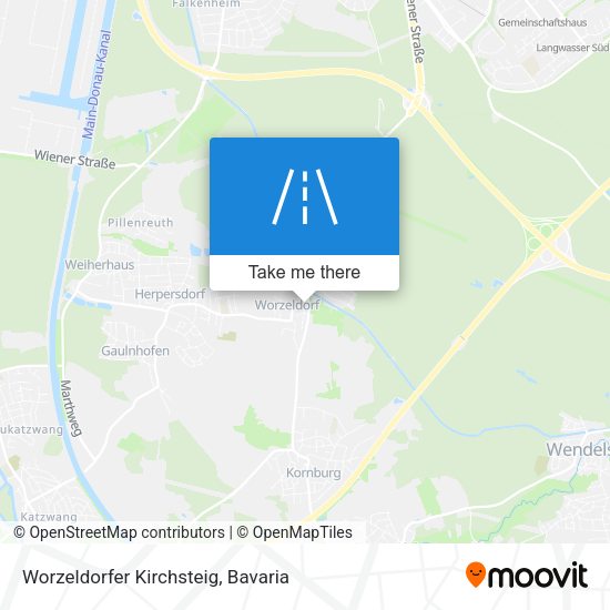 Worzeldorfer Kirchsteig map