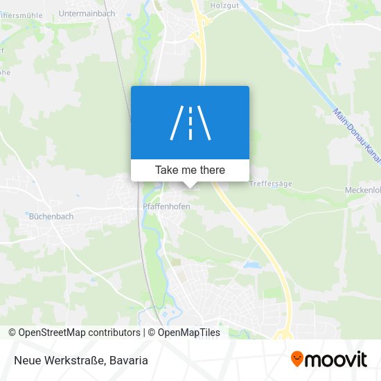 Neue Werkstraße map