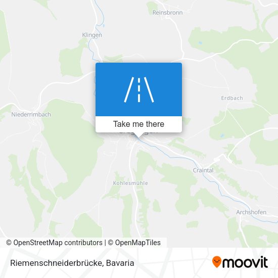 Riemenschneiderbrücke map