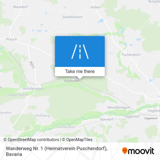 Wanderweg Nr. 1 (Heimatverein Puschendorf) map