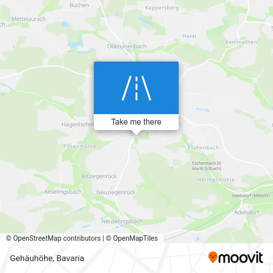 Карта Gehäuhöhe