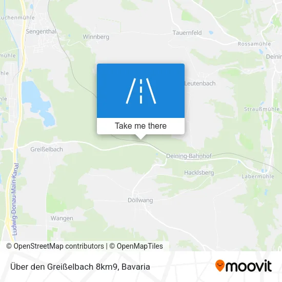 Карта Über den Greißelbach 8km9