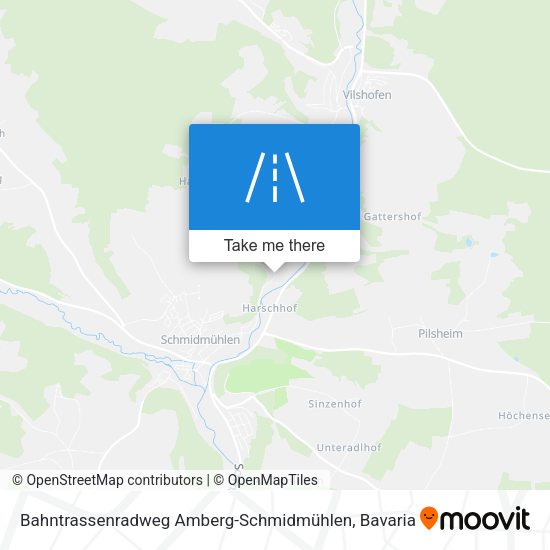 Bahntrassenradweg Amberg-Schmidmühlen map