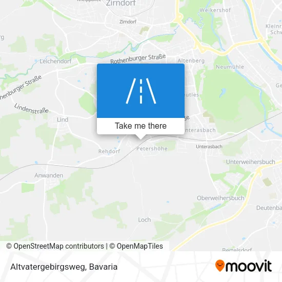 Карта Altvatergebirgsweg