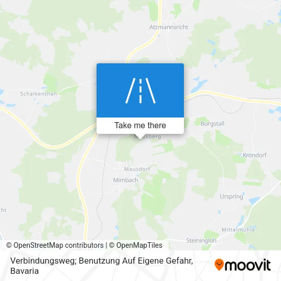 Карта Verbindungsweg; Benutzung Auf Eigene Gefahr