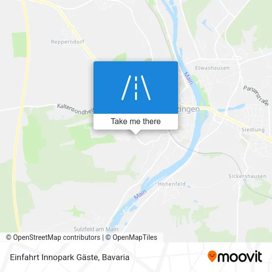 Карта Einfahrt Innopark Gäste