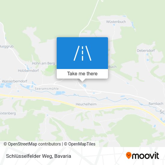 Schlüsselfelder Weg map