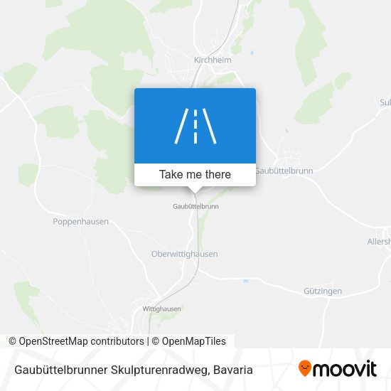 Gaubüttelbrunner Skulpturenradweg map