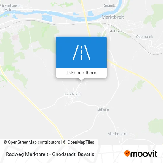 Карта Radweg Marktbreit - Gnodstadt