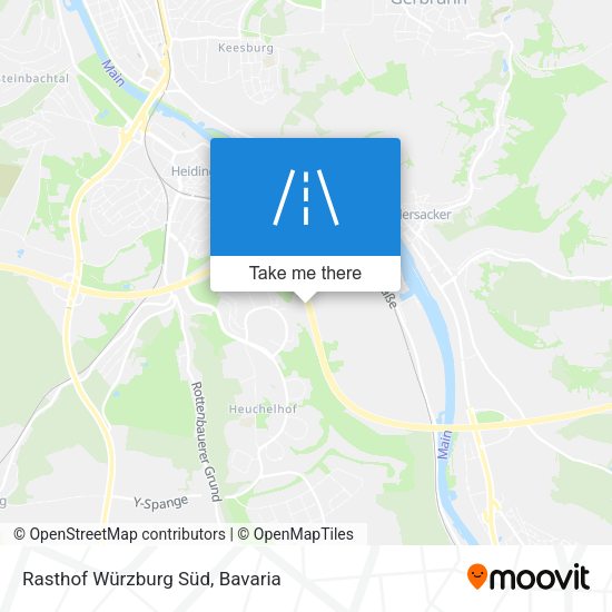 Rasthof Würzburg Süd map