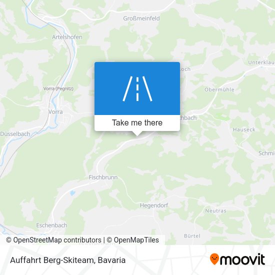Auffahrt Berg-Skiteam map