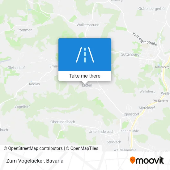 Карта Zum Vogelacker