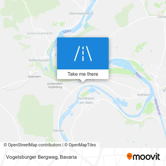Карта Vogelsburger Bergweg