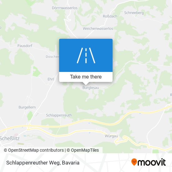 Schlappenreuther Weg map