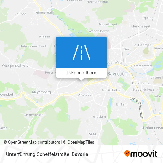 Карта Unterführung Scheffelstraße