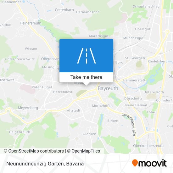 Neunundneunzig Gärten map