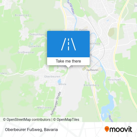 Oberbeurer Fußweg map