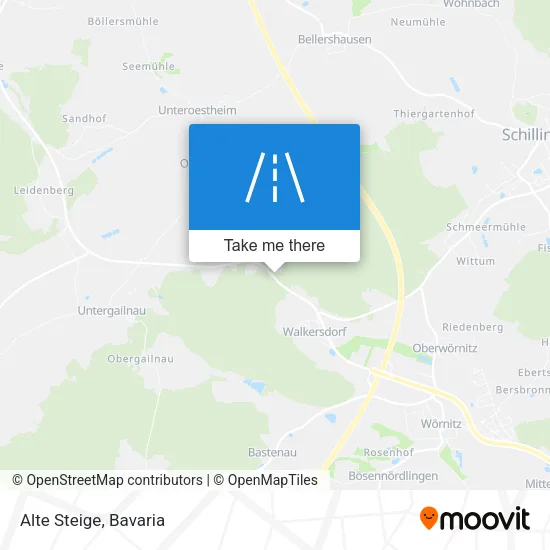 Карта Alte Steige