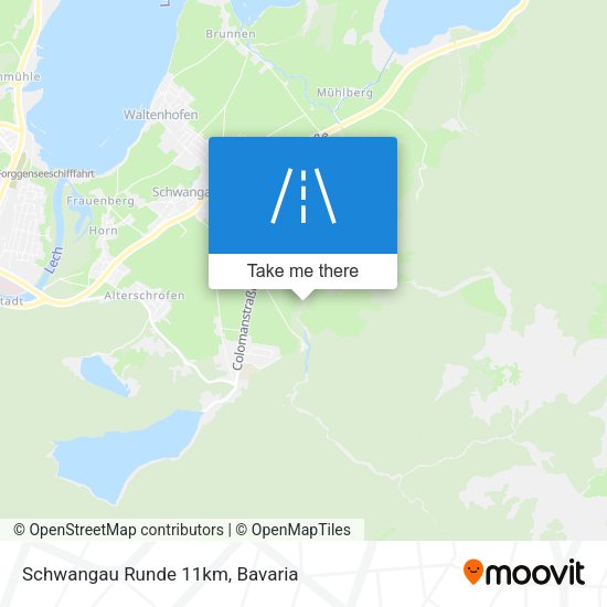 Schwangau Runde 11km map