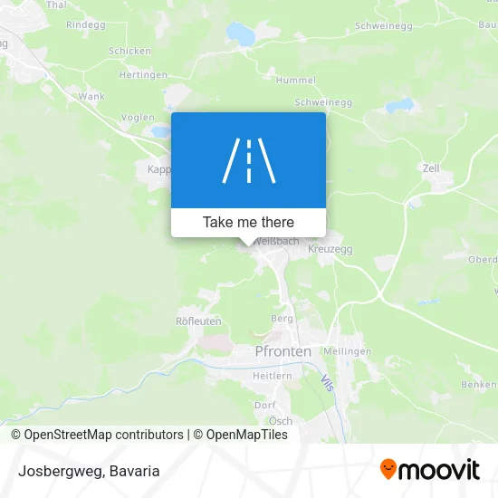 Josbergweg map