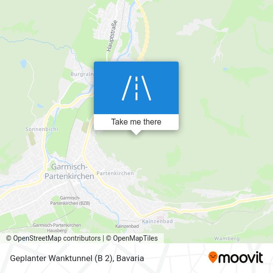Geplanter Wanktunnel (B 2) map