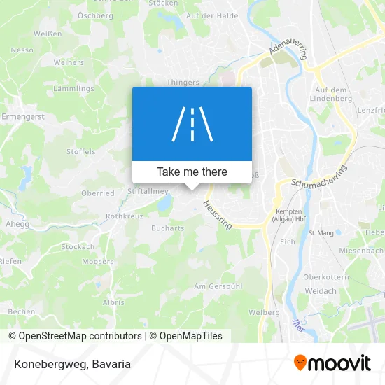 Карта Konebergweg