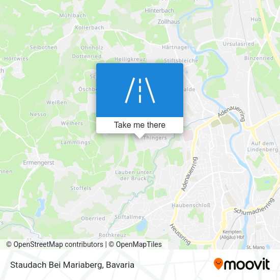 Staudach Bei Mariaberg map