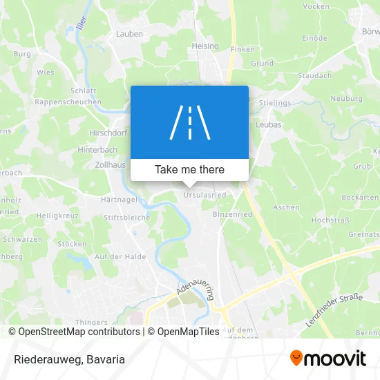 Riederauweg map