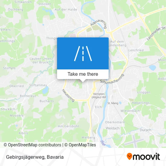 Карта Gebirgsjägerweg