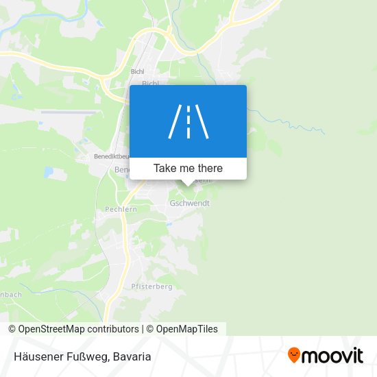 Häusener Fußweg map