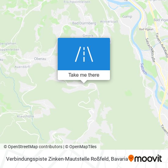 Verbindungspiste Zinken-Mautstelle Roßfeld map