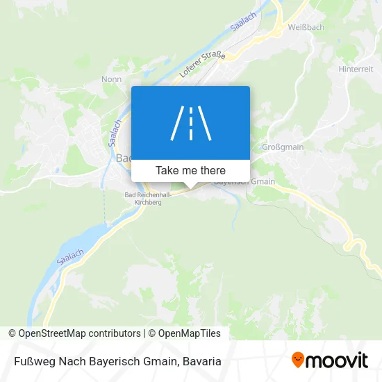 Карта Fußweg Nach Bayerisch Gmain