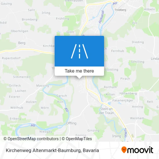 Карта Kirchenweg Altenmarkt-Baumburg