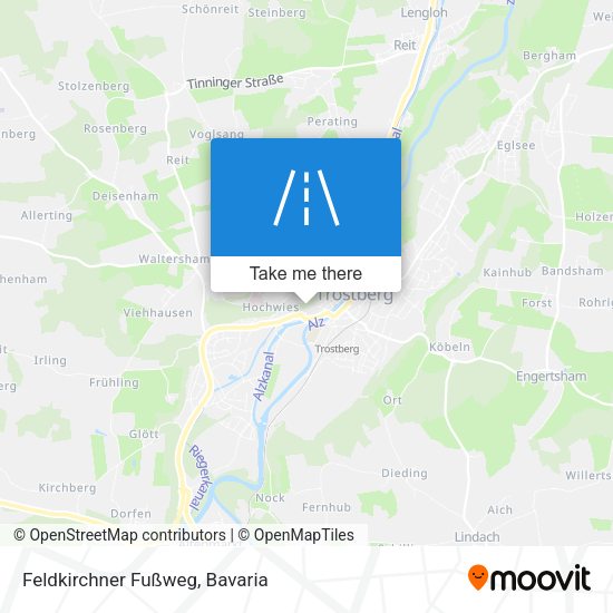 Feldkirchner Fußweg map