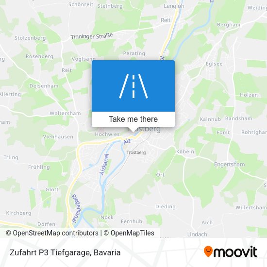 Zufahrt P3 Tiefgarage map