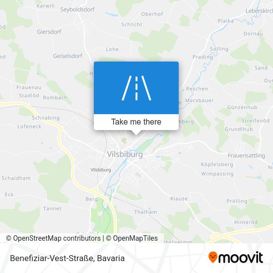 Benefiziar-Vest-Straße map