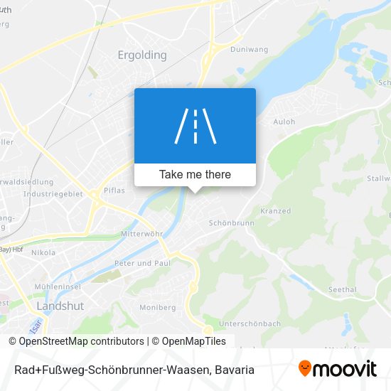 Rad+Fußweg-Schönbrunner-Waasen map
