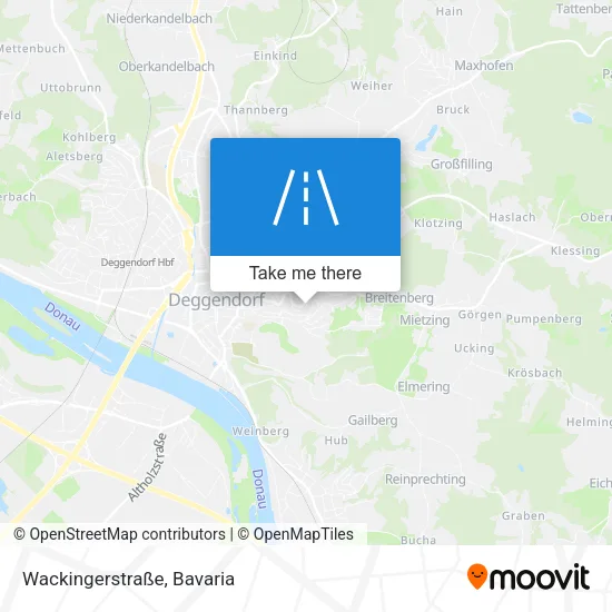 Карта Wackingerstraße