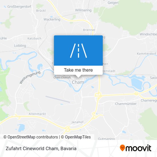 Zufahrt Cineworld Cham map